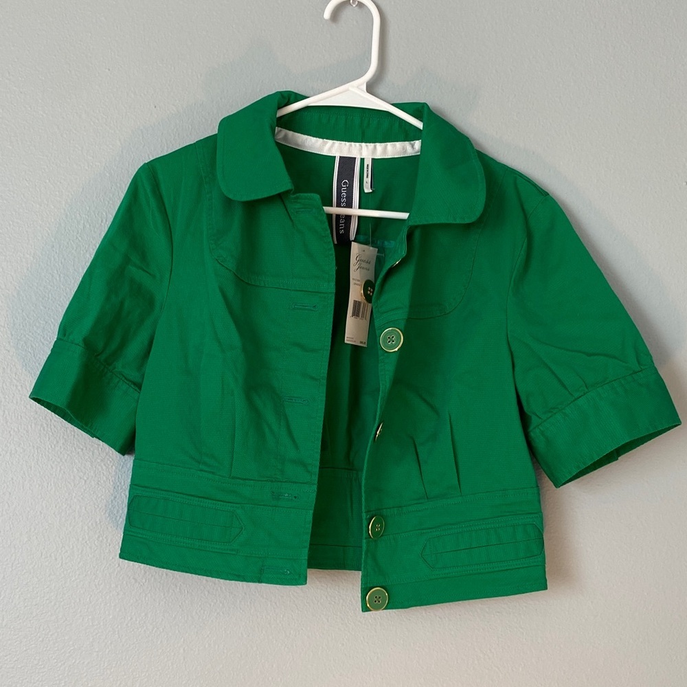 Guess Green Short Sleeve Blazer